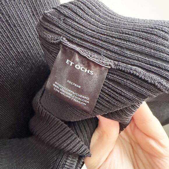 Cushnie Et Ochs Ellie Black Cut Out Ribbed Dress Medium - Picture 9 of 10